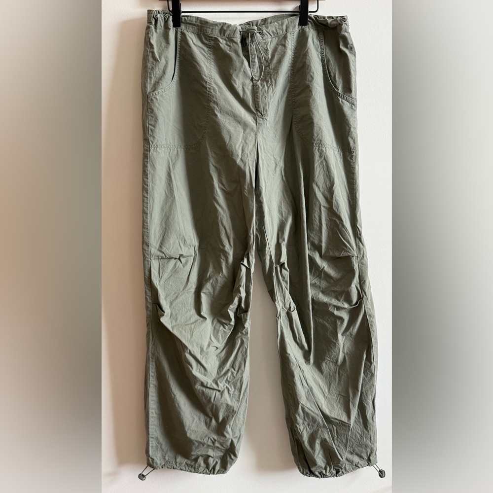 Cotton On Green Cargo Parachute Pants Utility Style